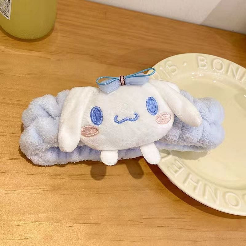 Sanrio Face Wash Headband Cute Headwear Plush Hair Band-Cinnamoroll 1 each