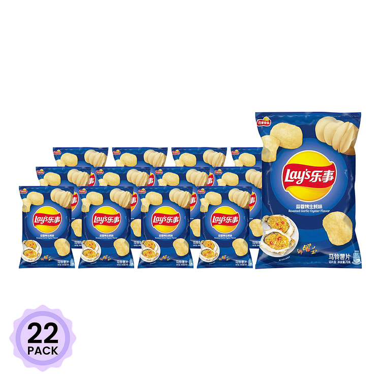 乐事 薯片 蒜蓉烤生蚝味 70 克*22 包