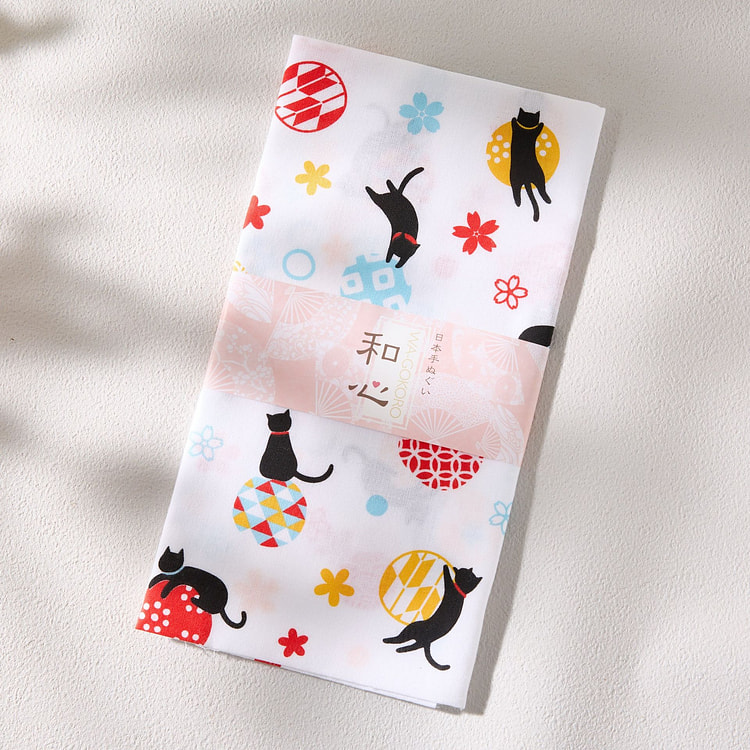 Tenugui Towel (Cat Design)