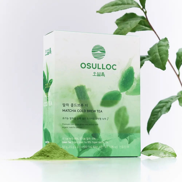 OSULLOC Matcha Cold Brew Tea, 2.5g*20 Tea Bags 50g 1 each
