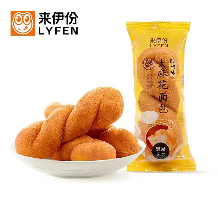 来伊份 大麻花软面包103g*1袋 爆浆酸奶夹心 (min 2)