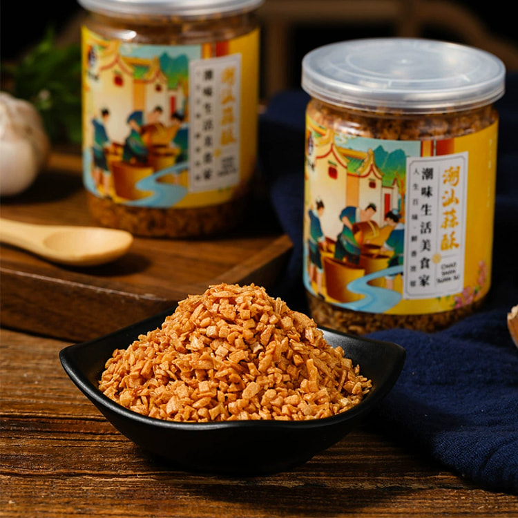 潮汕特产蒜头酥黄金蒜蓉酥油炸蒜调味料100g*1罐