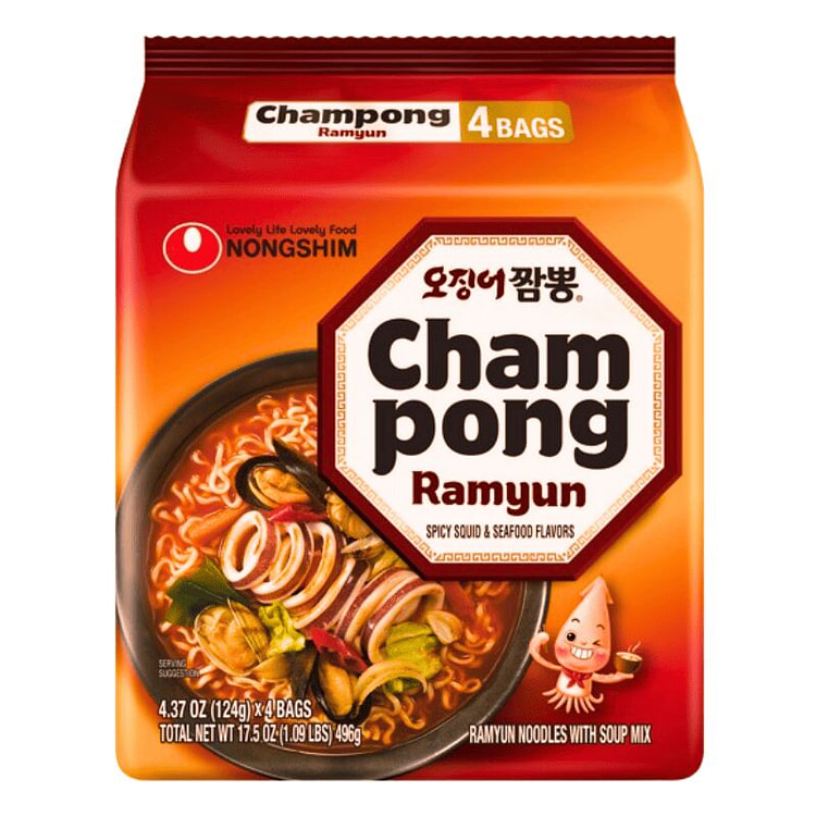 [NONGSHIM] 鲜虾拉面 - 4 x 124 克