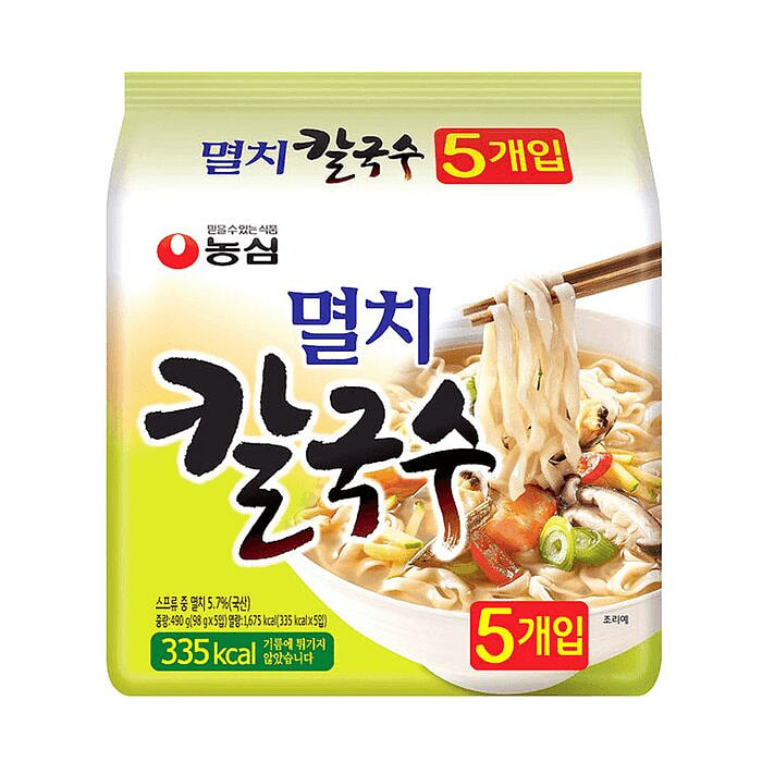 Nongshim Anchovy Noodles - 98g x 5 Packs 490 g