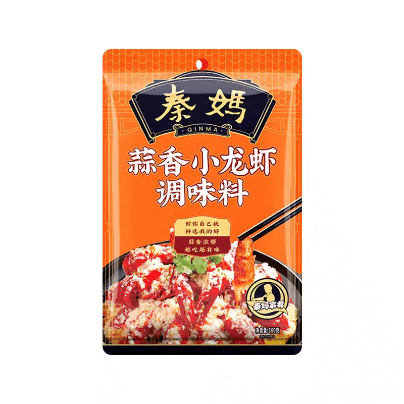 Qin Ma crayfish seasoning (garlic flavor) 300g*1 bag 300 g