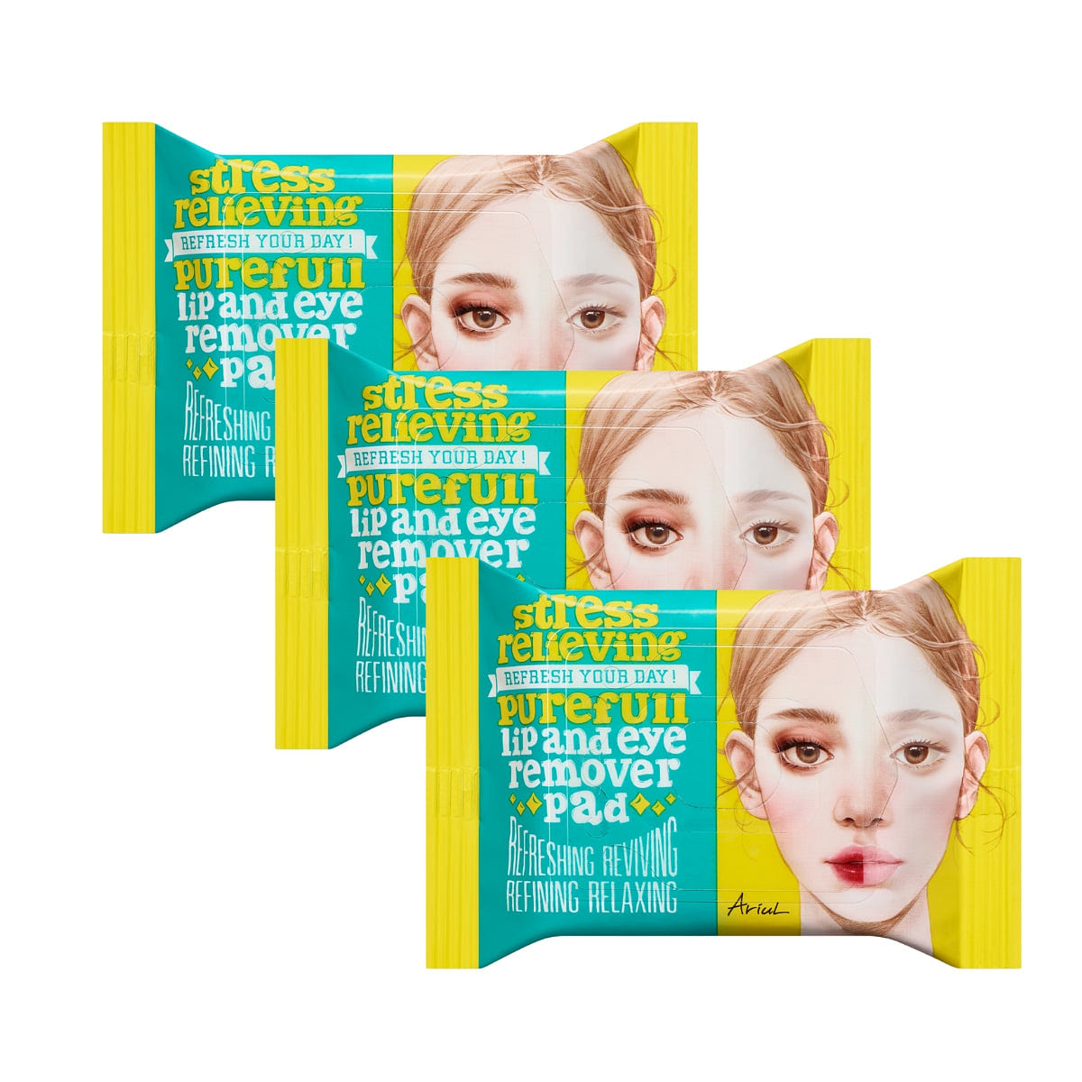 Ariul Lip And Eye Remover Pad of 3 1 each