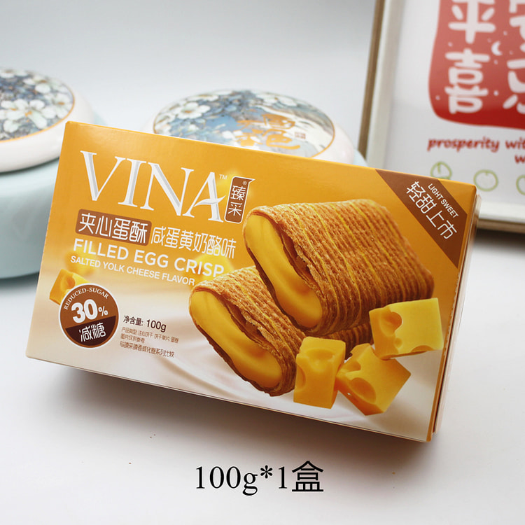 法丽兹臻采咸蛋黄奶酪味夹心蛋酥 100g*1盒