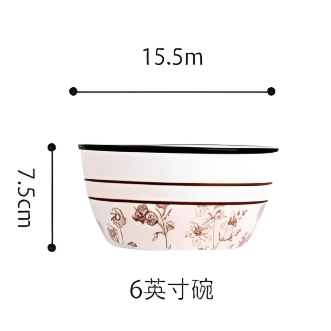 Shunxiang 6-inch European-style noodle bowl (Nature Pavilion) 1 count