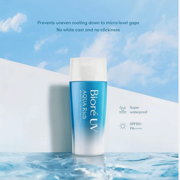 New Version KAO Biore UV Aqua Rich Watery Gel SPF5 1 bottle
