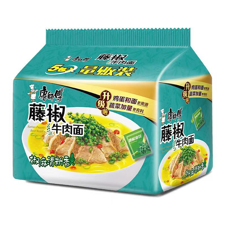 康师傅 藤椒牛肉面 85g*5袋装