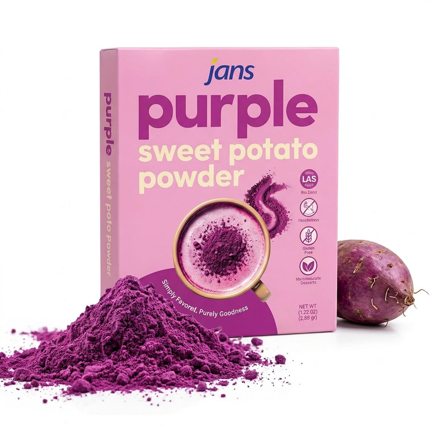Jans Purple Sweet Potato Powder 8.25 oz Pack of 1 8.25 oz