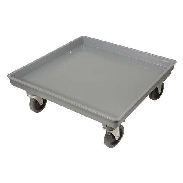 22" x 22" x 4-1/2" Plastic Dish Dolly, Gray 2 lb