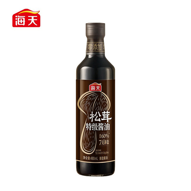 海天7克薄盐松茸特级酱油480ml 480 毫升