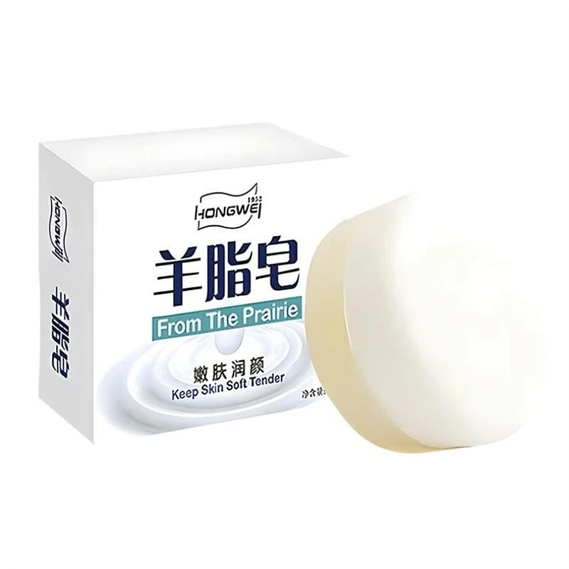 Hongwei Lanolin Soap Cleansing Soap for Face, Hand 120 g