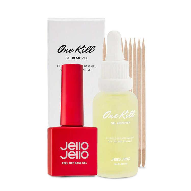 Jello Jello Peel Off Base Gel10ml+Nail Remover30g 1 each