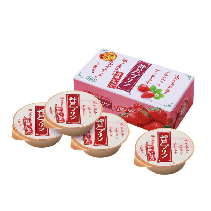 Strawberry pudding 4 pieces 1 box