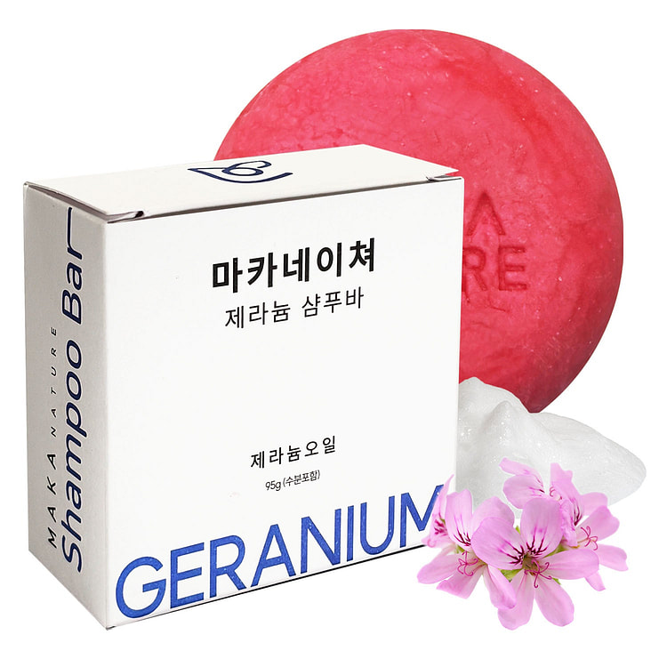 MAKA NATURE All in One Shampoo Bar Collection Geranium