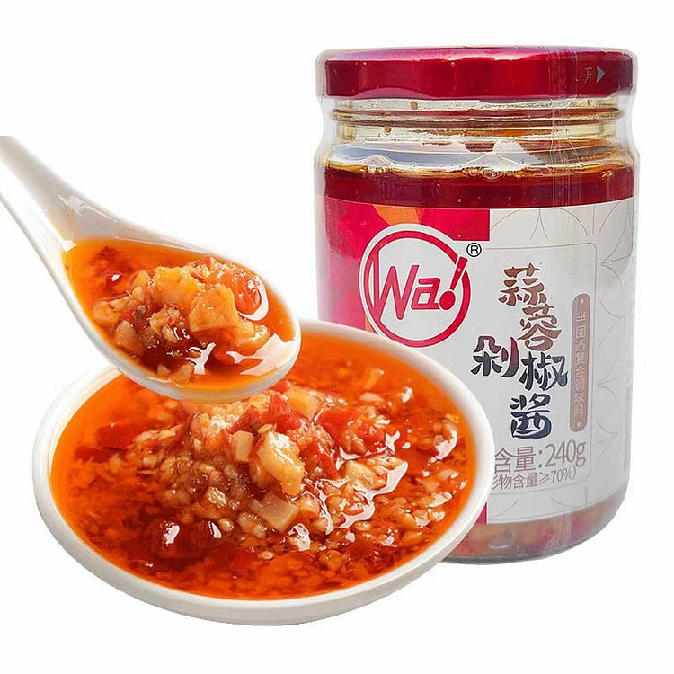 川娃子蒜蓉剁椒酱240g/瓶蒜泥酱原味烤生蚝烧烤