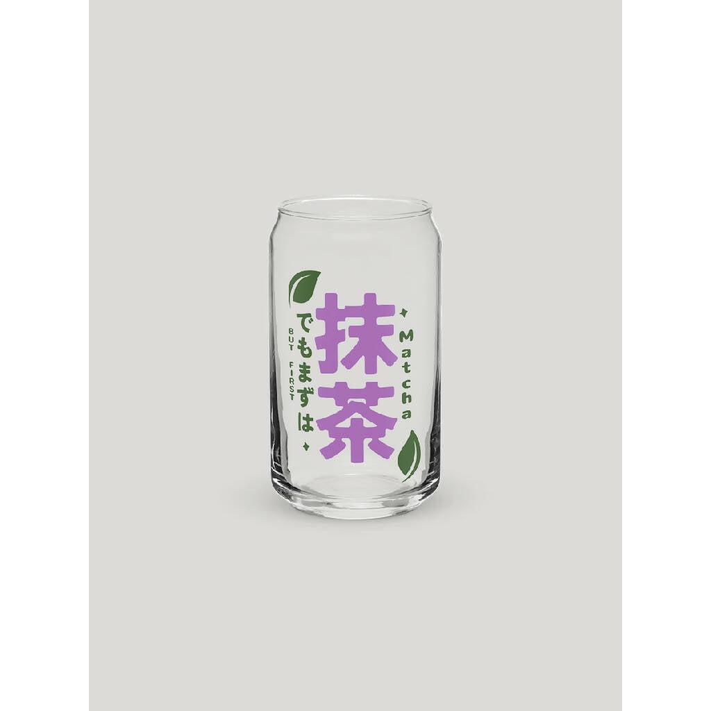 But First Matcha 16oz Glass Cup 1 each