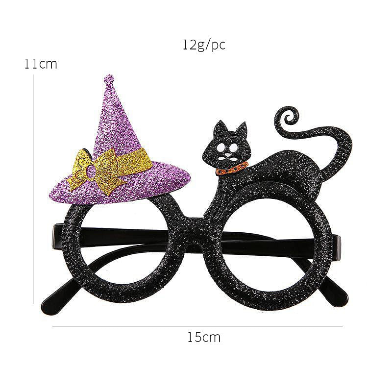 Halloween Spectacle Party Pumpkin Day-Black Cat 1 each
