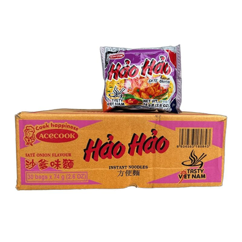 Acecook Hao Hao Sate Onion Noodles 30 Pack 75 g