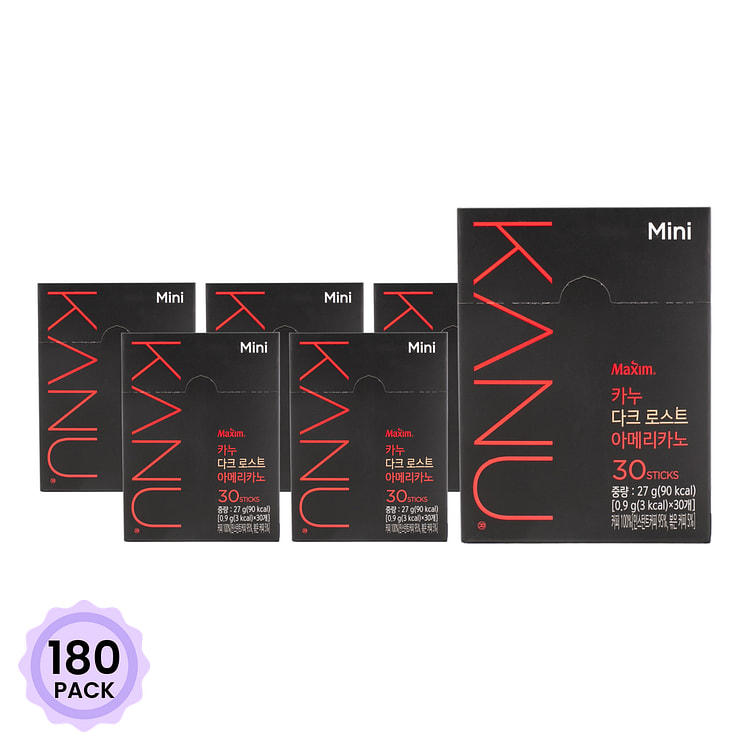 Kanu 美式纯咖啡 速溶黑咖啡粉 0.9 克*180 包