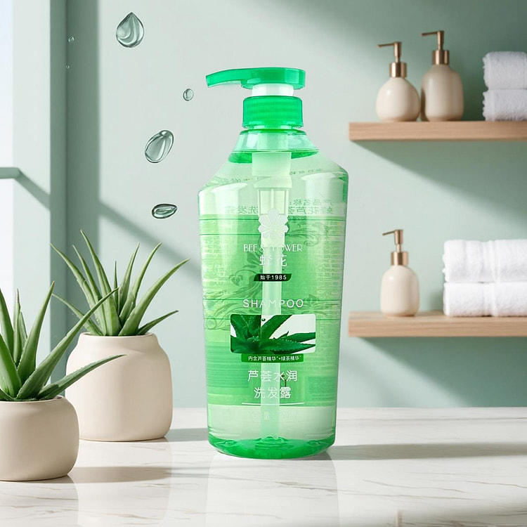 蜂花 芦荟水润洗发露 绿茶精华洗发水 750ml 1 份