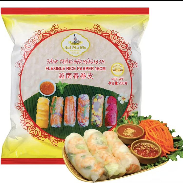 Water Mama Vietnamese crystal spring roll wrapper