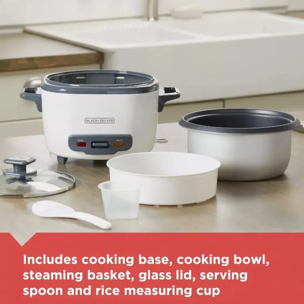 BLACK+DECKER 14-Cup Rice Cooker with Steamer Baske 1 pack