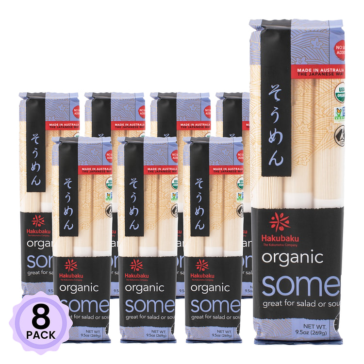 Hakubaku Somen 有机挂面 9.5 盎司*8 包