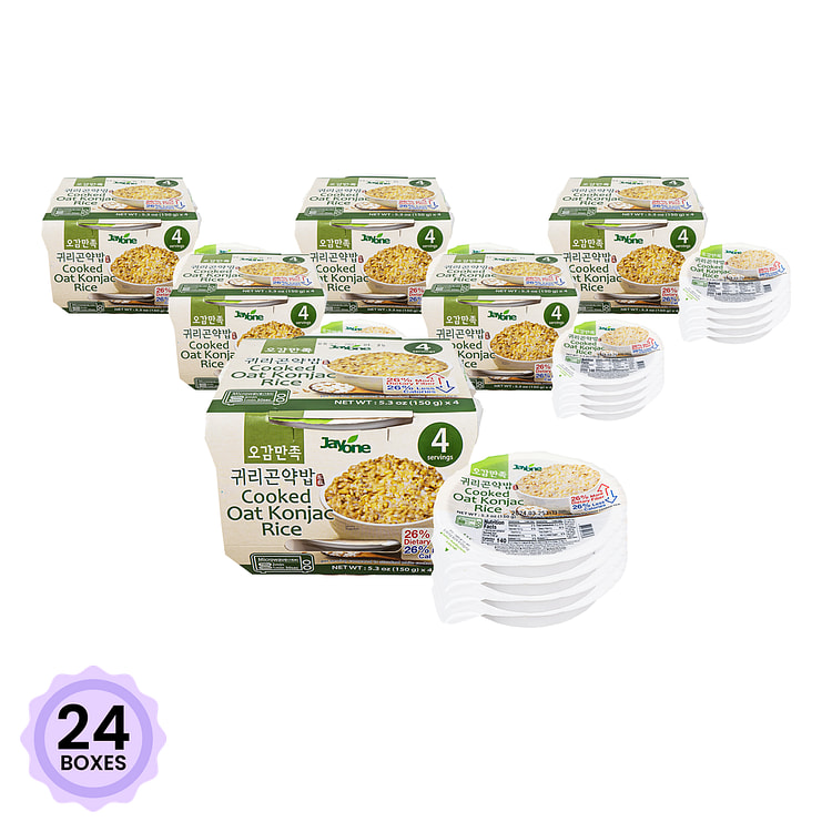 JAYONE Cooked Oat Konjac Rice 4pks 5.3 oz*24 boxes