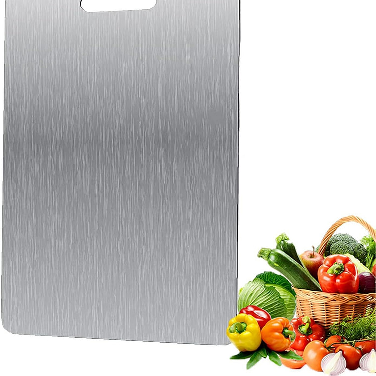 不锈钢食品级切肉板，双面金属，用于切肉水果和蔬菜 1 个