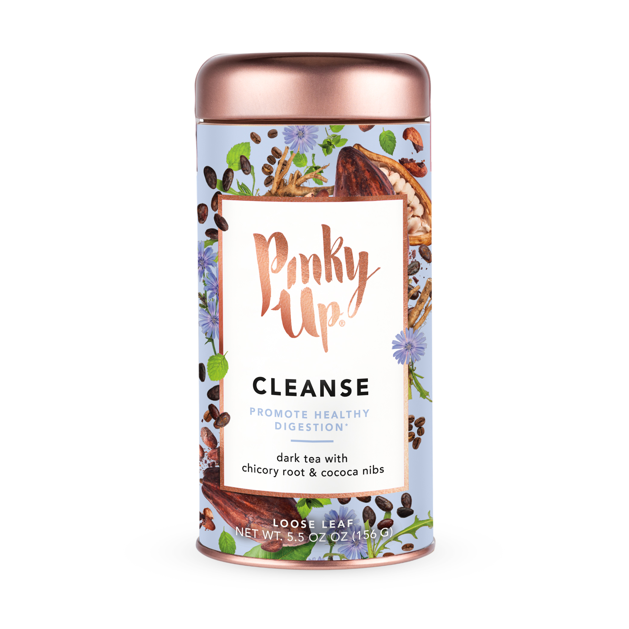 Pinky Up Cleanse Digestive Detox Tea - Loose Leaf Tea with Coffee, Cocoa Nibs, Chicory & Peppermint in 5.5 oz 3.7 オンス
