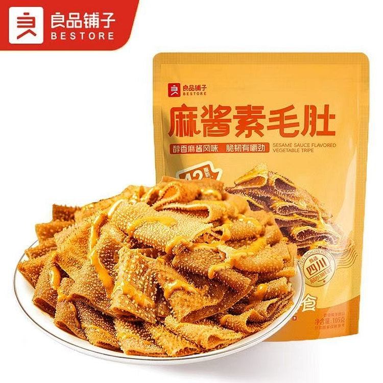 良品铺子魔芋爽素毛肚解馋零食网红休闲小吃麻酱味不辣 315 克