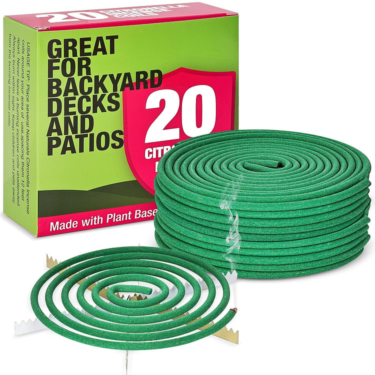 20 coils Citronella Incense Coil Mosquito Repellen 1 each
