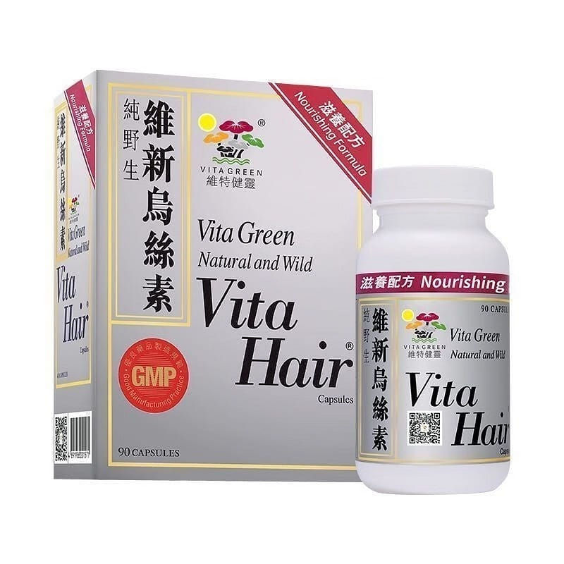 Vita Green Natural And Wild Vita Hair 90 Capsules 1 box