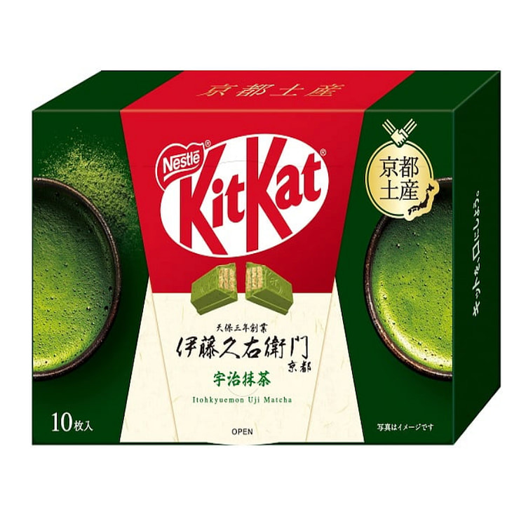 【日本直邮】日本雀巢 KIT KAT地域限定系列 京都宇治抹茶风味巧克力威化 10片装