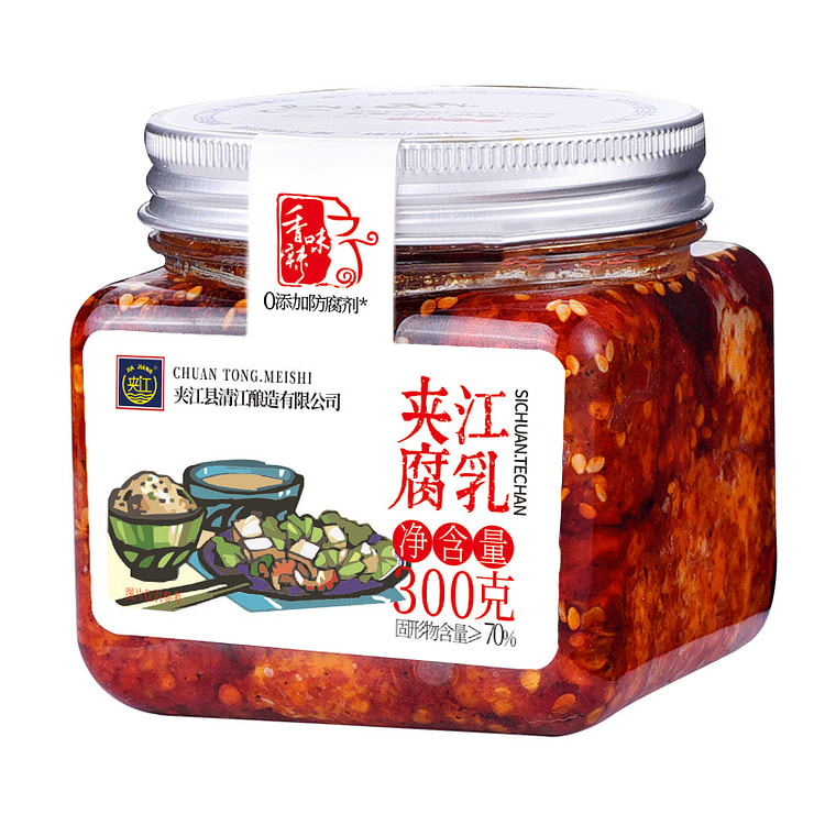 夹江红油香辣霉豆腐乳中辣300g*1瓶 120 克