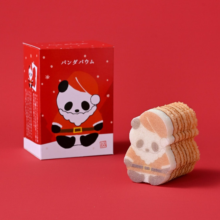 【日本直送】圣诞节限定款熊猫年轮蛋糕草莓味1枚入 1 盒