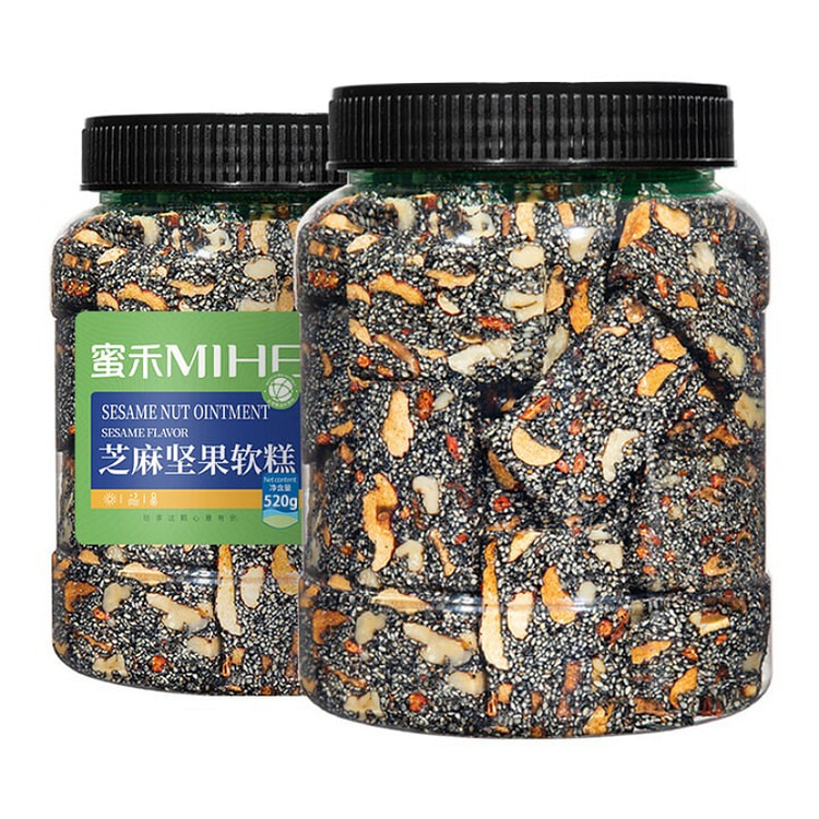 蜜禾 黑芝麻坚果软糕 520g*1罐 520 克
