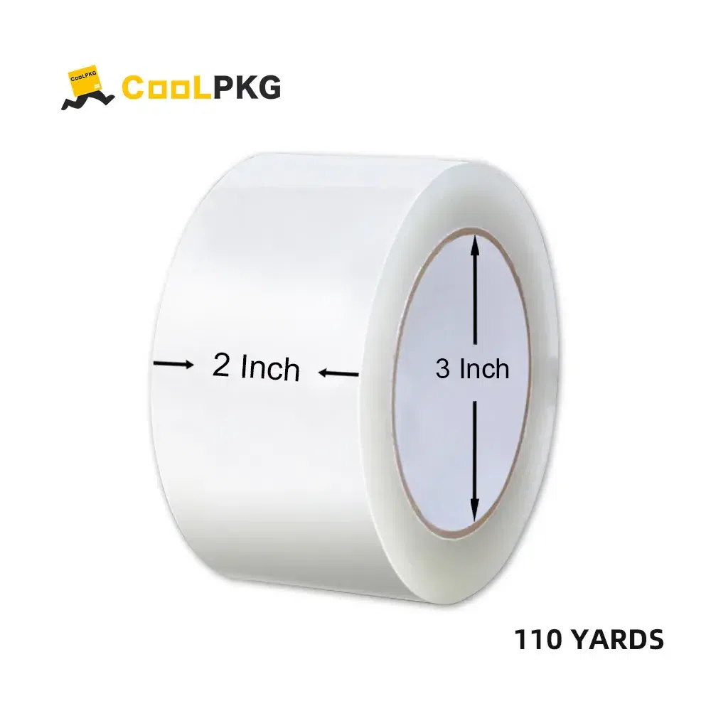 Clear Carton Sealing Box Shipping Packing Tape 1.8 Mil 2 x 110 Yards 6 count