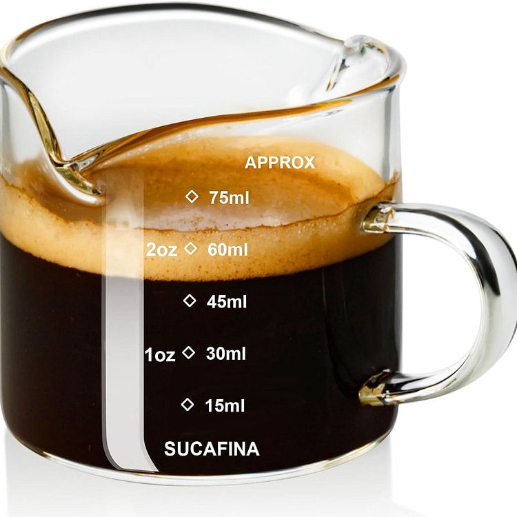 2.5oz V-shaped espresso cup with handle