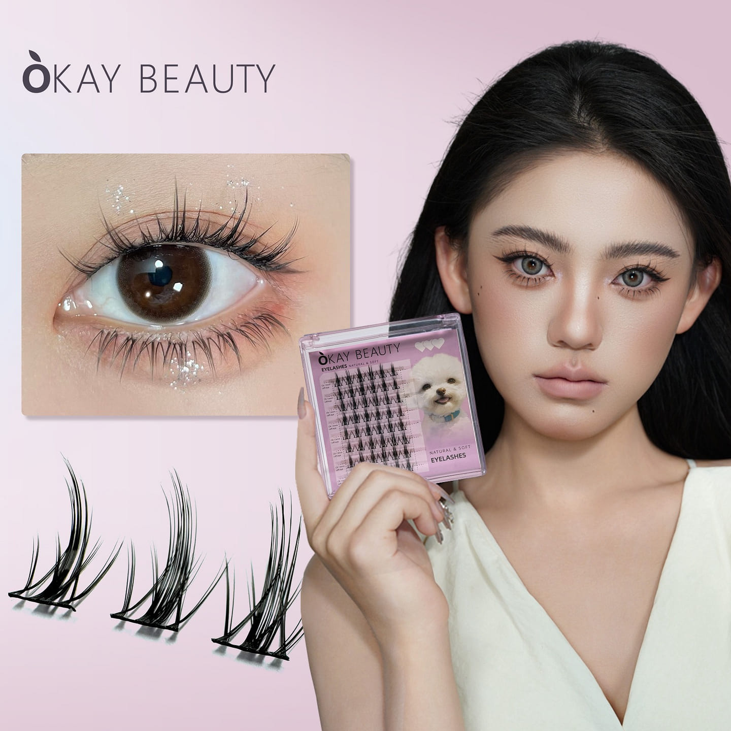 Okay Beauty False Eyelashes #Three Magic Fairy 1 box