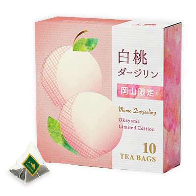 White Peach Darjeeling Black Tea 10 Tea Bags 1 box