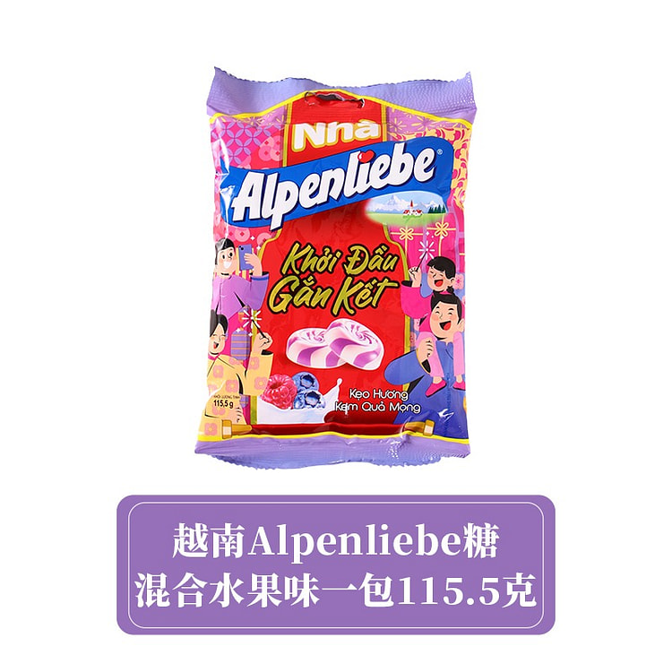 Vietnamese Alpenliebe mixed fruit sugar 115.5g