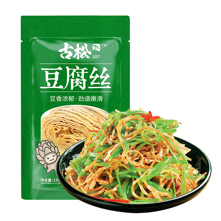 古松豆腐丝云丝千张豆腐皮腐竹豆制品150g*1袋