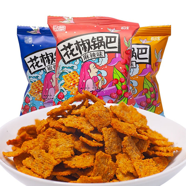 花椒世家 手工花椒锅巴 小包装3味混合30g*9袋 270 克