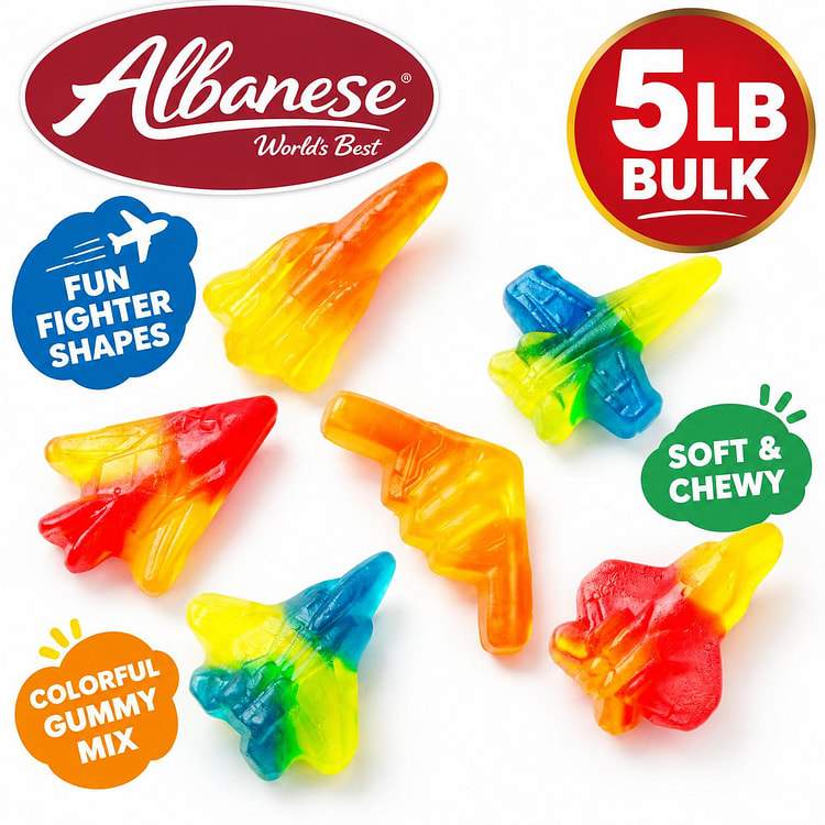 Albanese Aircraft Gummy Candy 5lb 1 each