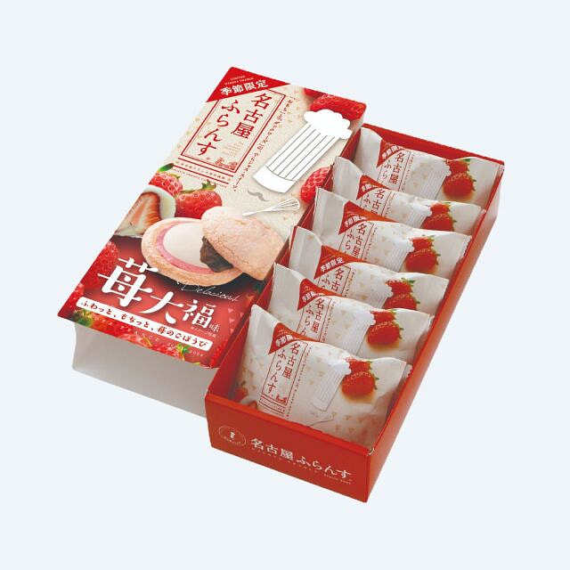 Nagoya France Strawberry Red Bean Daifuku 6 pcs 1 each