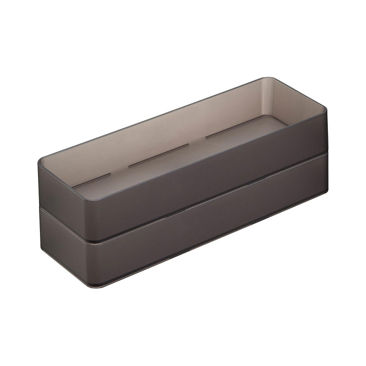 Stackable Clear Organizers [Set of 2] - Four Sizes Large / Black